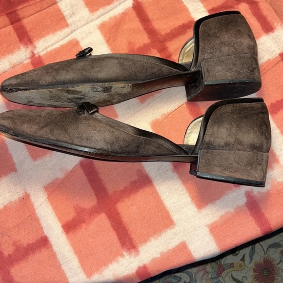 Prada brown suede D’Orsay flats c. 2000 - Picture 7 of 8